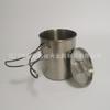Taza de Agua Plegable con Asa Personalizada para Camping Transfronterizo, Taza de Boca de Acero Inoxidable 304 para Exterior, Taza de Café, Estilo Japonés, Vaso Portátil para Cerveza