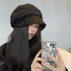Gorro de Suede Grande para Comercio, Boina, Oversize y Corte Profundo para Hacer que la Cara Parezca Más Pequeña, Gorro de Invierno para Mujer