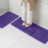 Tapete de Chão para Banheiro Transfronteiriço Conjunto de Cozinha Tapete Longo Tapete Antiderrapante para Porta de Banheiro Resistente à Sujeira Tapete Absorvente para Pés Porta de Vaso Sanitário