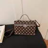 Bolsa Pequeña Cuadrada Fresca Dulce de Mano para Mujer 2026 Otoño Nuevo Bolso de Hombro Elegante de Lunares Bolso Cruzado para el Trabajo