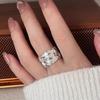 Anillo de Empalme de Fragmentos con Diseño de Nicho Único para Mujer, Anillo Abierto Ajustable Versátil de Alta Gama con Estilo Ins Único