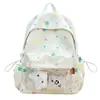 Mochila Fofa com Estampa de Estrelas, Mochila Coreana Estilo Ins de Alta Qualidade e Grande Capacidade, Mochila Escolar Versátil da Moda para Menina