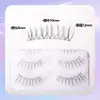 Simulación tridimensional de una pieza de pestañas tallo transparente ojos de caricatura pestañas postizas cruzadas gruesas rizadas pestañas postizas con sensación de madre