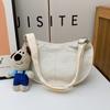 Bolso de Hombro Estilo Coreano para Niños y Niñas Bolso de Mano Estilo Occidental Color Sólido Gran Capacidad Bolso de Albóndiga para Niños 2025 Nuevo Bolso para Niños con Colgante