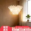 Luminária Pendente concha cor creme estilo francês para Quarto, Estudo, Sala de Jantar Redonda Romântica, Sino de Vento para Sala de Estar, Iluminação Transfronteiriça, Minimalista Nórdico