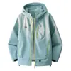 Jaqueta Corta-vento Estilo Casal Outono/Inverno 2026 Jaqueta Casaco Masculino e Feminino Jaqueta Casual com Capuz para Adolescentes