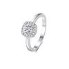Transmisión en Vivo Dropshipping Plata S925 Artesanía Fina Color D 50 Puntos 30 Puntos Anillo de Moissanita Anillo Ajustable para Mujer Nicho Sensación de Alta Gama