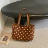 Ruien 2026 nova bolsa tote de poá grande e fashion, bolsa de ombro estilosa e casual para trabalho e deslocamento