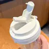 Taza de Agua Ins Valor de Color Alto Taza de Té Vaso de Plástico para Niñas Salir Portátil Resistente a Altas Temperaturas Vaso con Gotero para Estudiantes