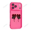 Funda para Teléfono Estilo Oscuro Corazón de Calavera para iPhone 17 Pro Max Suministro de Halloween Funda Mate de Ventana Grande Agradable al Tacto