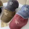 Gorra de Béisbol Nueva y Simple de Moda con Bordado de Letras Estilo Coreano para Mujer, Adelgazante de Rostro, Cabeza Grande, Visera de Cola de Perro Estilo Deportivo