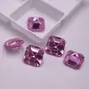 Cabochão de Pedra Preciosa Quadrado em Forma de Pagode, Cabochão de Pedra Preciosa Zircônia Rosa para Anéis e Pingentes Femininos