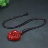 Colgante original de cinabrio, estilo corazón de cinabrio dorado púrpura, colgante con cierre de princesa, para hombres con Guanyin, para mujeres con Buda, amuleto de año de nacimiento
