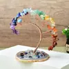 Árvore de cristal de pinho curva criativa cruz fronteiriça árvore de cristal da sorte árvore da fortuna decoração árvore de cristal de ágata árvore DIY feita à mão