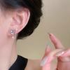 Cadena de Zirconia Mariposa Brillante para Doble Perforación de Oreja, Aretes de Hueso de Oreja de Cadena para Mujer, Diseño Único, Aretes de Cadena para Hueso de Oreja Modernos y Geniales, Joyería