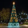 3- 50m Marco grande Árbol de Navidad hecho a medida Decoración exterior para centros comerciales navideños Iluminación de proyecto para check-ins en redes sociales
