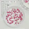 Rhinestones de circonita biselada color rojo rosa 5A para decoración de uñas, mini strass de fondo plano de forma irregular, strass largos y brillantes en forma de marquesa para uñas