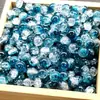 8mm Beads Flor Explosiva Esmalte Gelo Rachado Contas Soltas Material para Pulseira Colar Brinco DIY Feito à Mão Ornamento Acessórios Nenhum