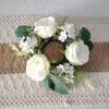 Guirlanda de Vela de Flor de Rosa Artificial Transfronteiriça Estilo Europeu Decoração de Festa de Primavera Arranjo de Mesa Casamento Flores Artificiais