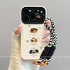 Adecuado para los teléfonos Apple 18 Pro Max y iPhone 18 Pro; viene con un cordón; diseño moderno y minimalista; patrón de cabeza de perro colorido, adecuado para mujeres