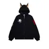 Chaqueta de Trabajo Resistente Americana Doberman Estilo Primavera y Otoño Cárdigan con Capucha Marca de Moda Sudadera Chaqueta Unisex para Pareja Hombre