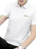 Moda Verão Masculina Leve Negócios Slim Fit Confortável Tendência Estiloso Casual Gola Lapela Manga Curta Camiseta Camisa Polo
