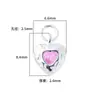 Nuevo Colgante de Corazón Colorido de Plata de Ley S925 Seiko Colgante de Corazón Melocotón Colgante Pequeño en Forma de Corazón Pulsera de Cristal DIY
