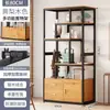 Nova prateleira de exposição estilo chinês para sala de chá, armário de exposição de chá, não é madeira maciça, montado na parede, prateleira decorativa minimalista moderna para sala de estar