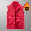 Chaleco Reversible para Hombre de Talla Grande para Deportes al Aire Libre, Chaleco con Forro de Polar, Chaleco de Otoño e Invierno