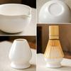 Cuenco de cerámica para matcha, juego de té matcha de estilo japonés, cepillo de bambú para matcha, accesorios para la ceremonia del té de la dinastía Song Baiben Li