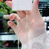 TikTok Live Broadcast Mesmo Estilo Rápido Mão Borla Brincos Femininos Verão Simples Rosto Longo Brincos Skinny Cyber Celebrant Fashion Brincos