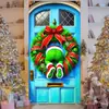 Tela de Fondo Navideña Más Vendida en Amazon Pancarta Navideña Pancarta Decorativa Festiva Cubierta de Puerta Cubierta de Puerta