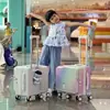 Maleta para Niños Maleta para Montar Bebé con Barra de Tiro 2026 Nueva Resistente Duradera Maleta de Viaje Cabina Contraseña Maleta de Cuero