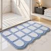 Puerta de Baño Doméstica Alfombra Antideslizante para Baño Alfombra para Pies Doméstica Alfombra de Piso Absorbente con Flocado Especial para Bañarse
