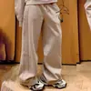 Pantalones Deportivos Largos Casuales de Pierna Ancha Rectos Holgados para Mujer, Cintura Elástica con Cordón, Color Sólido, para Fitness, Correr, Exteriores