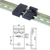 Huayi Mingtong Interruptor de Hebilla de Riel DIN35mm Hebilla de Sujeción Soporte de Montaje Aleación de Aluminio Base Negra y Blanca