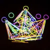 Palo Fluorescente, Palo Fluorescente Luminoso, Palo Fluorescente de Siete Colores No Tóxico para Niños, Pulsera Fluorescente de Juguete, Palo Luminoso, Palo para Animación