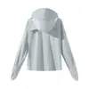 Ropa de Protección Solar de Seda de Hielo con Visera Negra de Goma de Cobertura Total M-XL para Hombres y Mujeres, Estilo Pareja, Cremallera YKK, Parche Físico de Alta Calidad