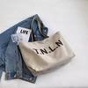 Bolso de hombro para mujer de gran capacidad, bolso de lona, moda estudiantil versátil para ir al trabajo, bolsa de maquillaje ins Corea del Sur, bolsa de mamá