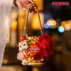 Linternas de Año Nuevo 2026, Linternas Terminadas Tejidas a Mano de Ratán y Bambú, Linternas de Palacio Brillantes de Estilo Antiguo, Accesorios para Fotografía Hanfu