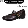 En stock~Zapatos de ballet de piel de vaca suave y modernos con aumento de altura interno, zapatos Mary Jane, zapatos de mujer, zapatos de suela fina, zapatos casuales de cuero para ir al trabajo