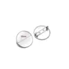 Base de Broche de Aço Inoxidável Galvanizado com Banho de Vácuo Bandeja Redonda Lisa Base para DIY Roupas Joias Pingente Acessórios Atacado