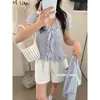Procesamiento OEM, camiseta de verano de punto de manga corta súper elegante, nuevo diseño de verano 2025, top de punto para mujer con bordes festoneados