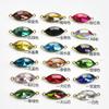 Boutique 7*15mm accesorios de diamantes de imitación de doble anillo simétrico oro ojo DeMar Cristal Diamante Accesorios de Joyería de Moda