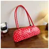 2026 Bolso de Bowling Nuevo Vintage de Lunares, Bolso de Mano de Alta Gama de Gran Capacidad para Viajes Diarios, Bolso de Hombro de Diseño Nicho