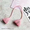 Terciopelo coreano doble borla DIY funda de teléfono bolsa de material colgante de llave accesorios de cuero hechos a mano