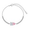 Pulsera Nueva de Plata Esterlina S925 para Mujer de Lujo Ligero de Alta Gama con Diseño Geométrico de Trébol de Cuatro Hojas con Zircón y Diamante Rai Pulsera de Tenis para Mujer