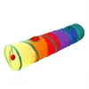 Novos Brinquedos para Gatos Túnel Arco-Íris Pista para Pets Canal Dragão Giratório Suprimentos Interativos para Pets
