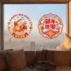 Decoración de Ventana para el Festival de Primavera del Año del Caballo con Caracteres de Fortuna, Pegatinas de Vidrio Estáticas (Static Cling), Decoración de Atmósfera de Año Nuevo, Decoraciones de Año Nuevo