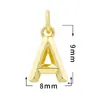 Accesorios de Joyería con Circonita Micro-Pavimentada, 26 Letras Brillantes, Baño de Oro Real de 18 Quilates, Collar, Accesorios de Colgante Pequeño